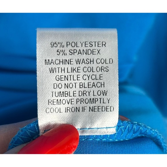 Y2K Babydoll Top Blue Ruched Empire Waist Women's S Fairy Flowy CSC Studio USA‎ - Picture 4 of 9